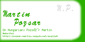 martin pozsar business card